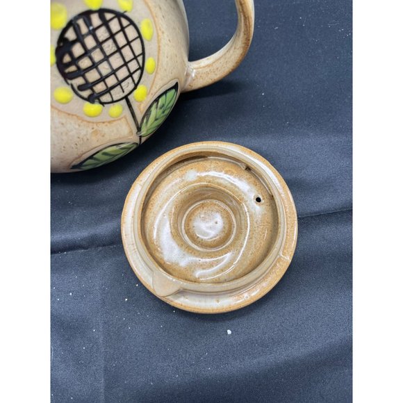 Vintage Floral Sunflower Daisy Flower Power Groovy Tea Pot - Picture 3 of 6